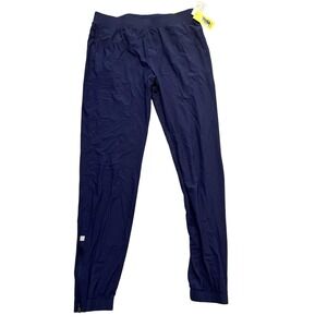 All in Motion Pants Mens Small Navy Blue Joggers Athletic Running Zip‎ Hem
